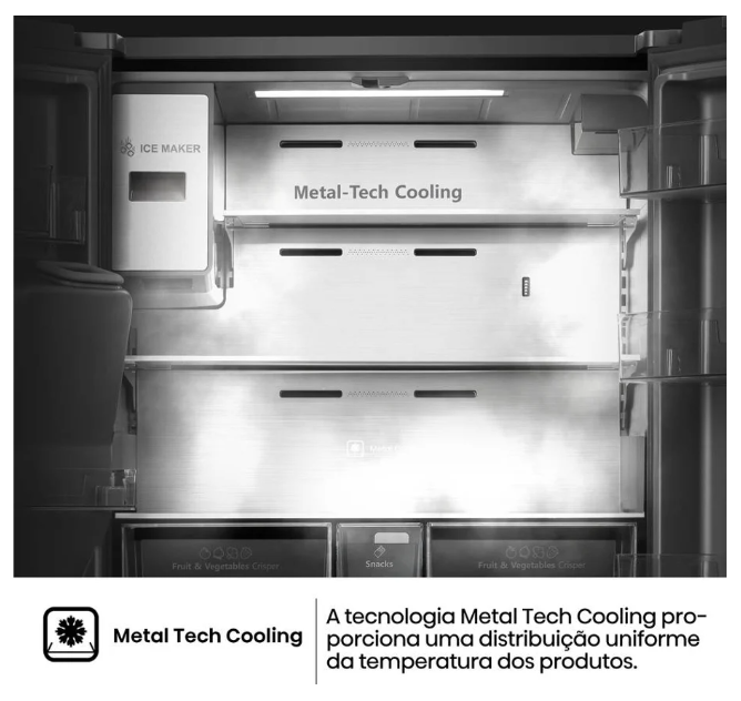 Frigorífico Americano HISENSE RQ760N4IFE (No Frost - 178.5 cm - 577 L - Preto)