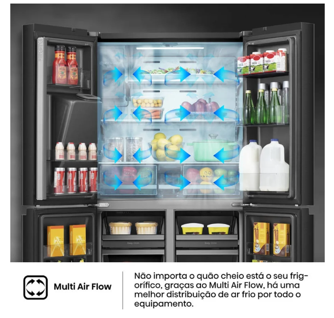 Frigorífico Americano HISENSE RQ760N4IFE (No Frost - 178.5 cm - 577 L - Preto)