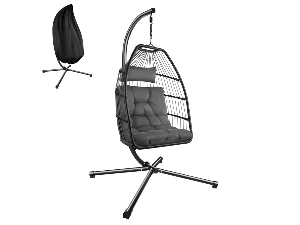 Cadeira Suspensa Ariane com Estrutura e Almofada 160Kg TECTAKE 107x98x