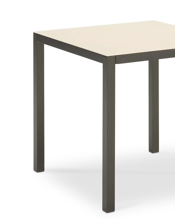 Mesa fixa fixa 70×70 e 2 cadeiras jardim marrom - Tóquio