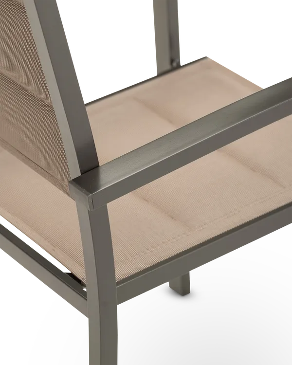 Mesa fixa fixa 70×70 e 2 cadeiras jardim marrom - Tóquio