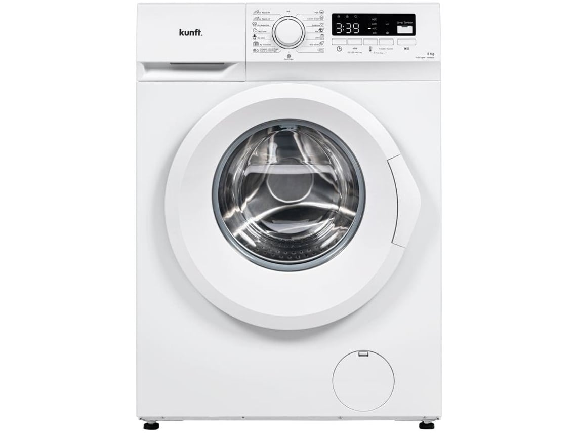 Máquina de Lavar Roupa KUNFT KWM8809 (8 kg - 1400 rpm - Branco)